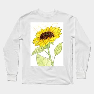 Big Bright Sunflower Long Sleeve T-Shirt